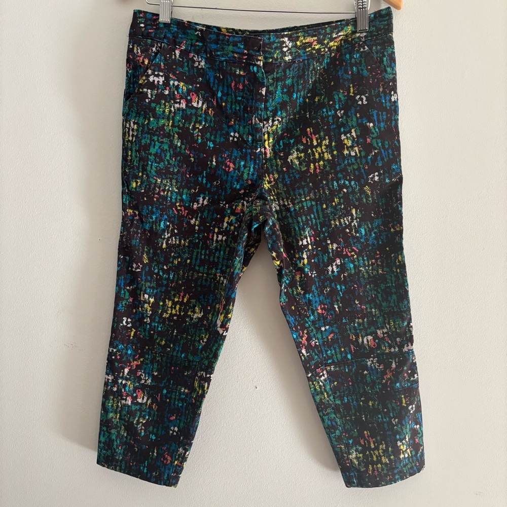 Derek Lam Design Nation Women 14 Rio Capri Pants Nightshade Organic Cotton Artsy